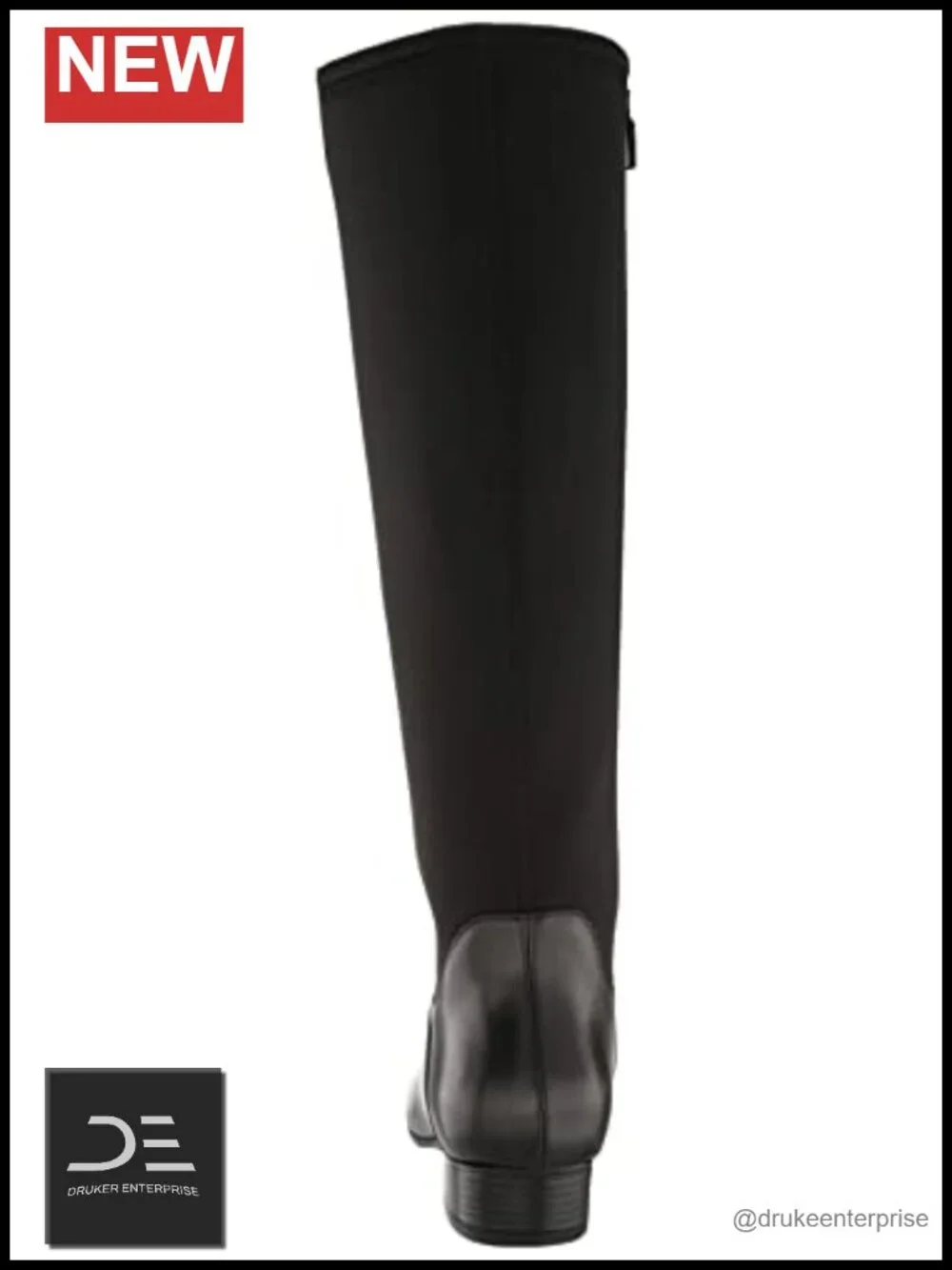 Women's Leather Knee High Boots Round Toe Pull-On